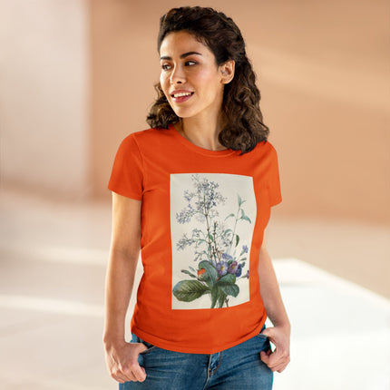 A Bouquet of Flowers with Insects by Pierre Joseph Redouté Women's Midweight Cotton Tee