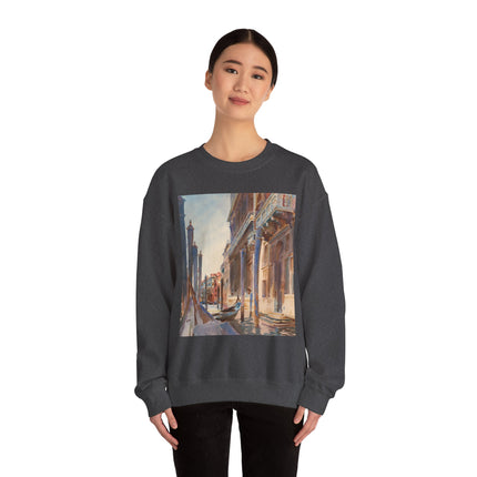 Gondola Moorings on the Grand Canal by John Singer Sargent Heavy Blend™ Crewneck Sweatshirt