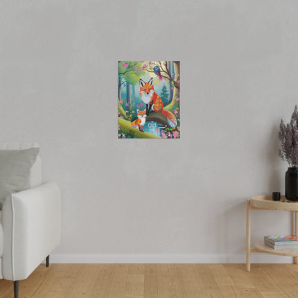 Mischievous Fox Matte Canvas, Stretched, 0.75"