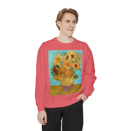 Vase with Twelve Sunflowers by Vincent Van Gogh Unisex Garment-Dyed Sweatshirt