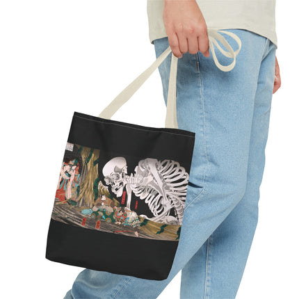 Mitsukuni Defying the Skeleton Spectre by Utagawa Kuniyoshi Tote Bag (AOP)