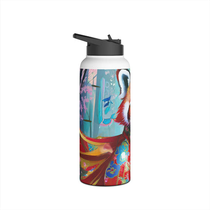 Cybernetic Red Panda Stainless Steel Water Bottle