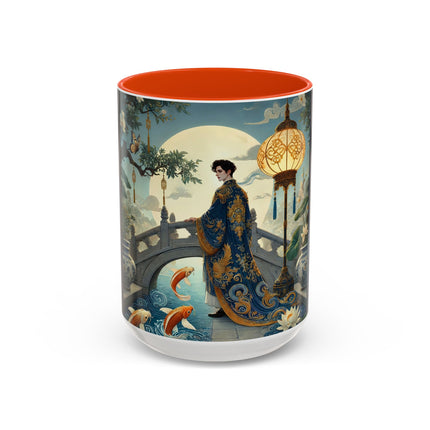 Moonlit Bridge Gentleman Colorful Mug – Imperial Serenity & Moonlit Harmony