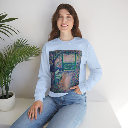 The Artist’s Garden (The Green Chair) by Theodore Earl Butler Heavy Blend™ Crewneck Sweatshirt