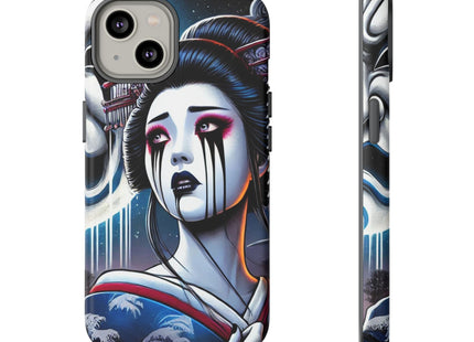 Geisha’s Black Ink Tears Phone Cases