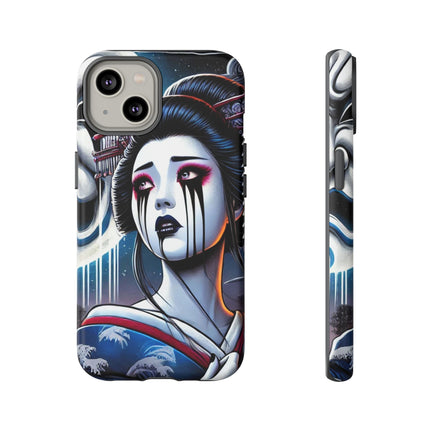 Geisha’s Black Ink Tears Phone Cases