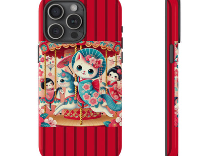 Geisha Kitten's Enchanted Carousel Phone Cases