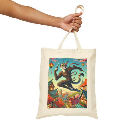 The Springbound Sentinel Cotton Canvas Tote Bag – Agility, Grace & Spring Vitality