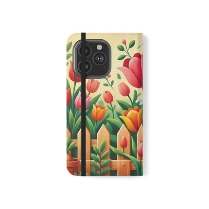 🌷🐦 The Little Garden Tender Flip Case – Sunshine, Care & Storybook Charm