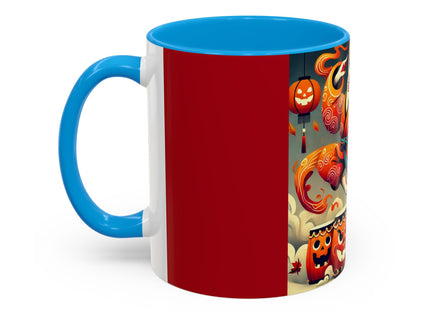 Jack-O’-Lantern Drums & The Kabuki Rabbit Colorful Mugs (11oz, 15oz)