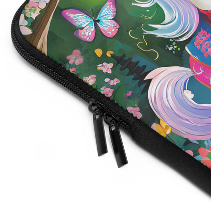 Baby Unicorns and Fluttering Butterflies Laptop Sleeve