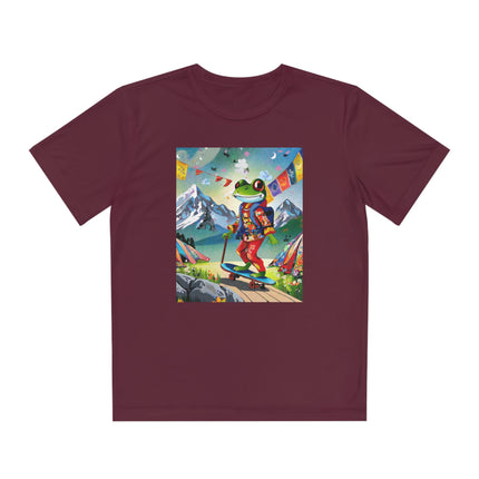Skateboarding Frog Youth Competitor Tee – Whimsical Adventure & Playful Energy