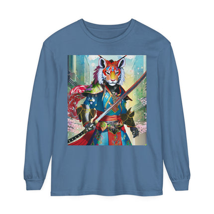 Cyberpunk Samurai Lion Long Sleeve T-Shirt
