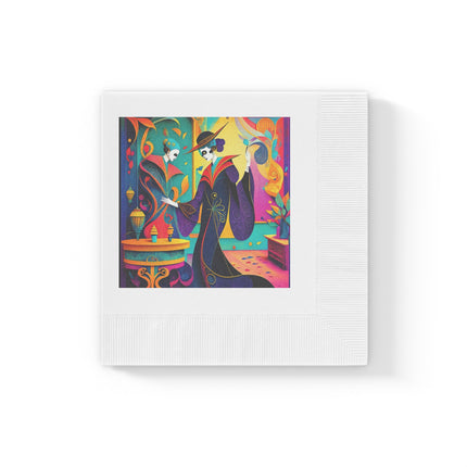 Phantoms of Elegance White Coined Napkins