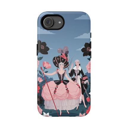 🌹🎭 The Rose Masquerade Promenade Phone Case – Art Deco Floral Elegance