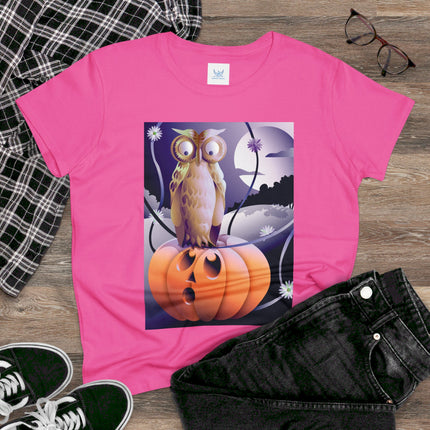 The Startled Pumpkin Women's Midweight Cotton Tee