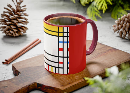Place de la Concorde by Piet Mondrian Colorful Mugs (11oz, 15oz)