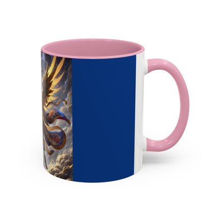 Valkyrie Descending Through Storm Colorful Mugs (11oz, 15oz)