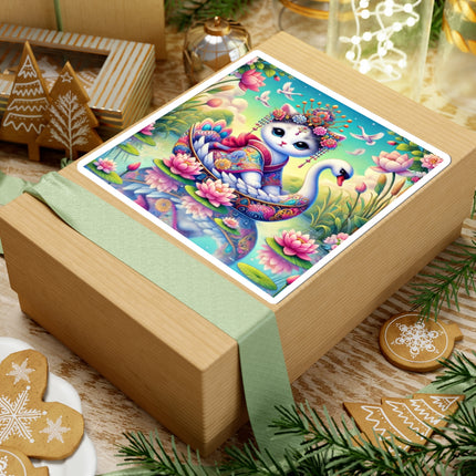 Geisha Kitten’s River Voyage Kiss-Cut Stickers (4 Sizes)