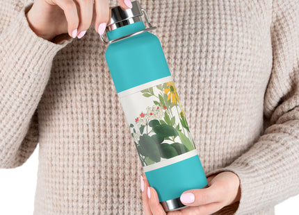 Clerodendrum & Rudbeckia by Tanigami Kônan Copper Vacuum Insulated Bottle, 22oz