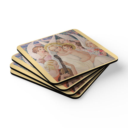 Madonna with Child by Gerda Wegener Corkwood Coaster Set