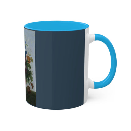 Bouquet of Flowers and a Nest by Sebastian Wegmayr Colorful Mugs, 11oz