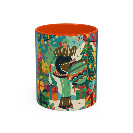 🎄✨ The Lady Of The Christmas Ornament Colorful Mug – Art Deco Holiday Fantasy