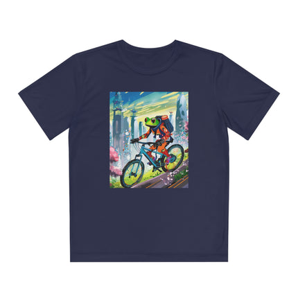 Cyberpunk Frog Youth Competitor Tee