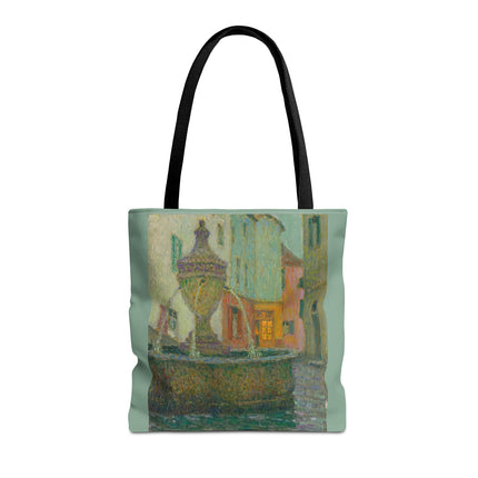 La Fontaine, Saint-Paul De Vence by Henri Le Sidaner Tote Bag (AOP)