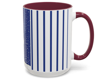 Snowman in Falling Snow Colorful Mugs (11oz, 15oz)
