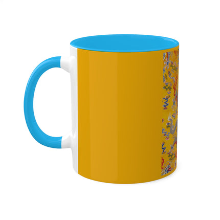 The Imperial 12-Symbol Robe, A Dragon's Regalia Colorful Mugs, 11oz