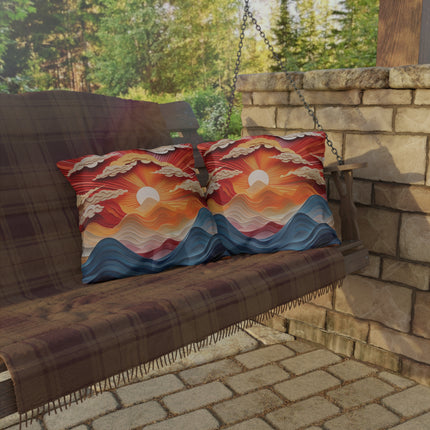 Vibrant Sunrise Sky Outdoor Pillows