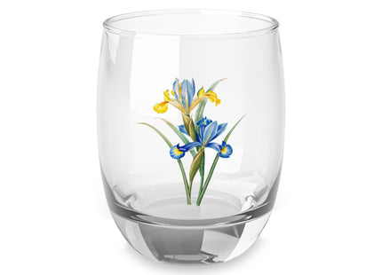 Spanish Iris botanical illustration by Pierre-Joseph Redouté Whiskey Glass