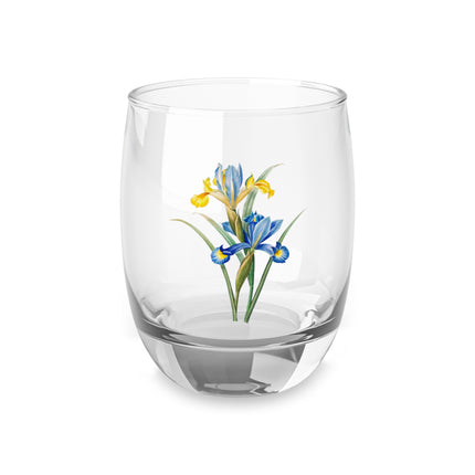 Spanish Iris botanical illustration by Pierre-Joseph Redouté Whiskey Glass