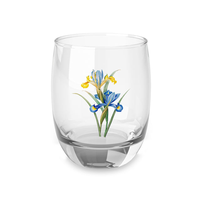 Spanish Iris botanical illustration by Pierre-Joseph Redouté Whiskey Glass