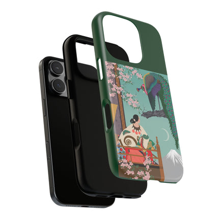 Peacock Garden Phone Case – Japanese Elegance & Timeless Beauty