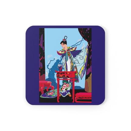 A Visual Journey by Umberto Brunelleschi Cork Back Coaster