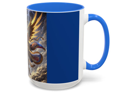 Valkyrie Descending Through Storm Colorful Mugs (11oz, 15oz)