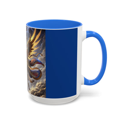 Valkyrie Descending Through Storm Colorful Mugs (11oz, 15oz)