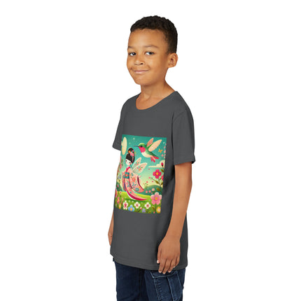 Geisha Fairy and the Hummingbird Blossom Youth Short Sleeve Tee