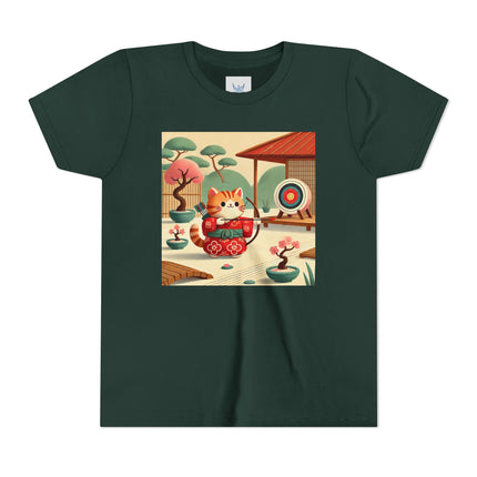 Archer Kitten in the Zen Garden Youth Short Sleeve Tee