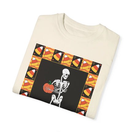 Candy Corn Skeleton Unisex Garment-Dyed T-shirt