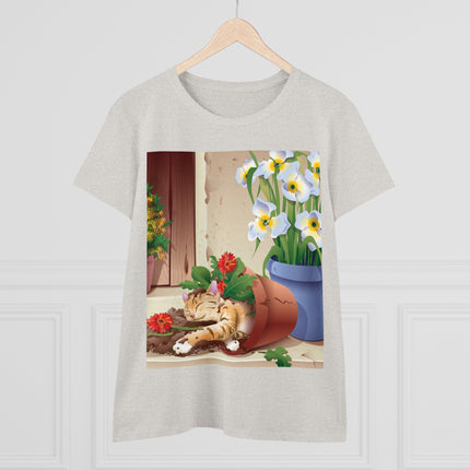 Blooming Serenity Women's Midweight Cotton Tee