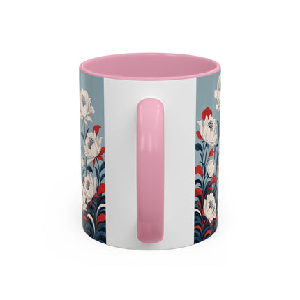 ❤️🌺 The Scarlet Parasol Spectacle Colorful Mug – Art Deco Fashion Elegance