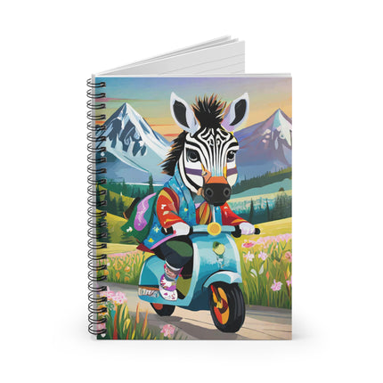 Stripes on Wheels Spiral Notebook - Ruled Line