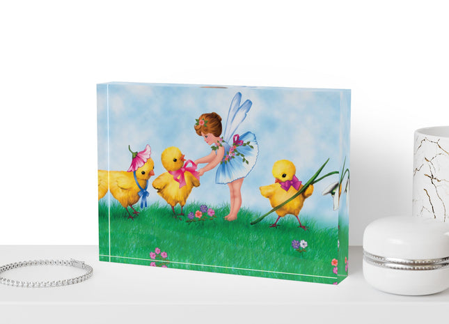 The Fairy’s Springtime Welcome Acrylic Art Block