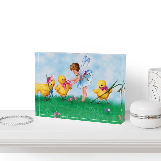 The Fairy’s Springtime Welcome Acrylic Art Block