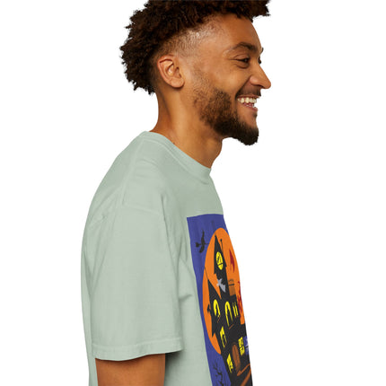 Halloween Night at the Haunted House Unisex Garment-Dyed T-shirt