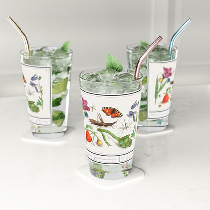 Flora and Fauna Study Glass, 16oz