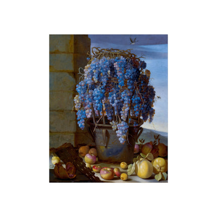 Still Life with Grapes and Other Fruit by Luca Forte Fine Art Posters
